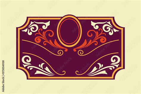 Fileteado Style Border Template Vector with flourish ornate Stock ...