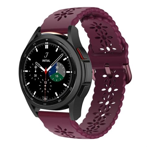 Galaxy Watch Classic Mm Silikonarmband Mit Muster Burgund