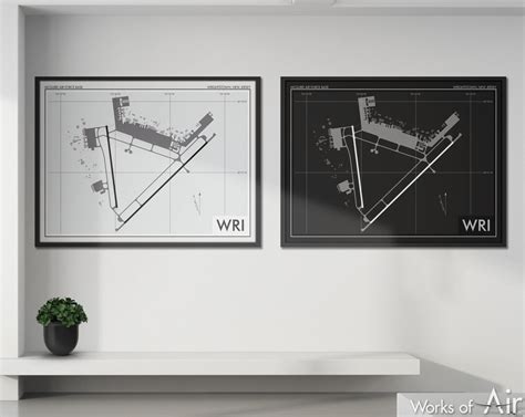 Mcguire Air Force Base Airport Art Print, WRI Airport Map Poster, Aviation Decor, USAF Airport ...