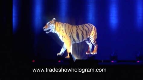 Large Scale Hologram Projector creates life sized 3D Projection of Tiger. - Holographic Trade ...