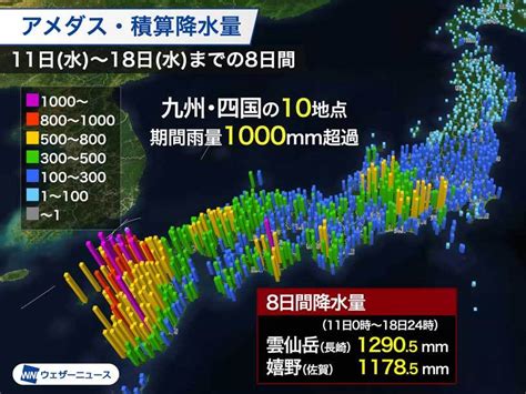 記録的な大雨 年間降水量の50超の所も なぜ降り続いた？ ウェザーニュース