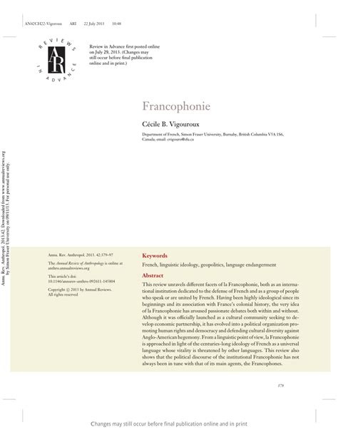 (PDF) Francophonie