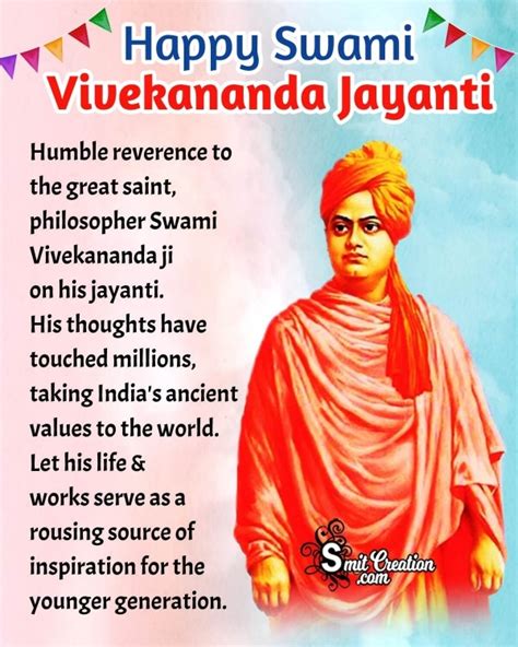 Happy Swami Vivekananda Jayanti Message Picture Smitcreation