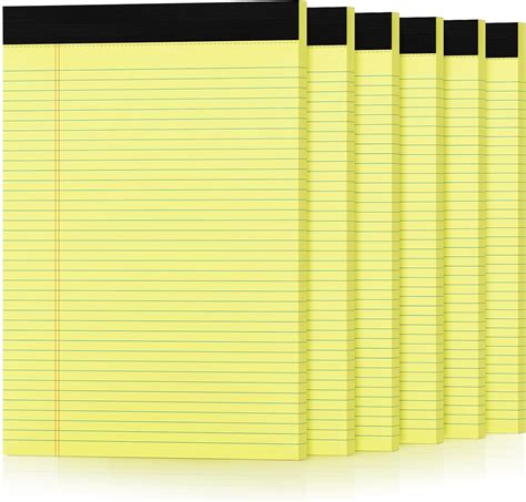 Amazon 6 Pack Yellow Legal Pads 8 5 X 11 College Ruled Lined