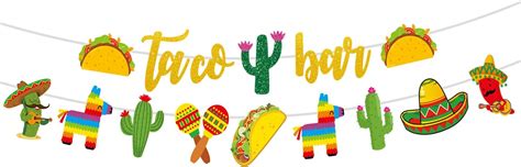 Amazon Fiesta Taco Bar Party Supplies Banner Garland Set Mexican