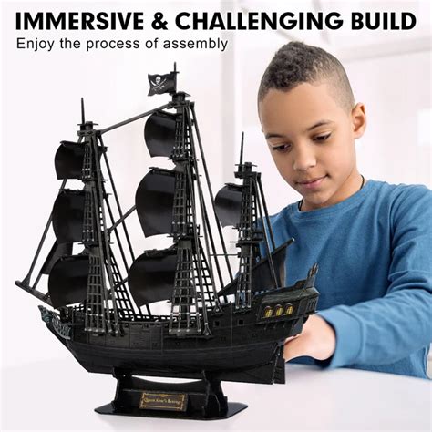 Cubicfun D Puzzle Led Pirate Ship Queen Anne S Revenge Price Online