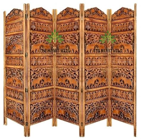 THEHEARTWILL Elephant Design Wooden Partition For Living Room Room