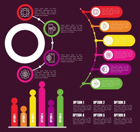 infographic template with statistics in purple background 1945430 ...