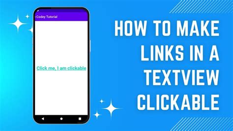 How To Make Links In A Textview Clickable Youtube