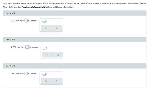 Solved How Many Iron Atoms Are Contained In Each Of The Chegg