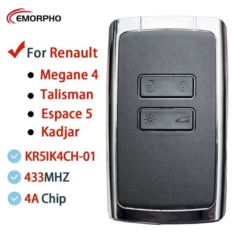 EMORPHO KR5IK4CH 01 Keyless Smart Key 434MHz PCF7953M 4A Chip For 2016