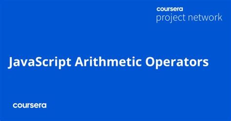 JavaScript Arithmetic Operators Coursya