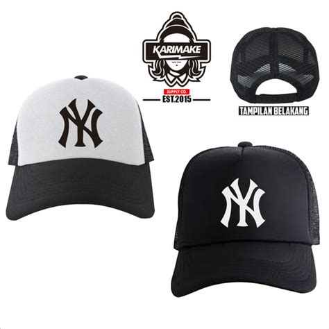 Jual Topi Trucker NY New York Yankees Logo Topi Jaring Karimake Di