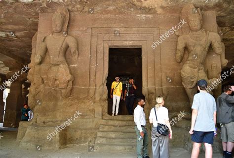 Tourists Visit Elephanta Caves Unesco World Editorial Stock Photo ...