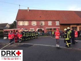 DRK Eutingen übt an einem Neubau DRK OV Eutingen i G