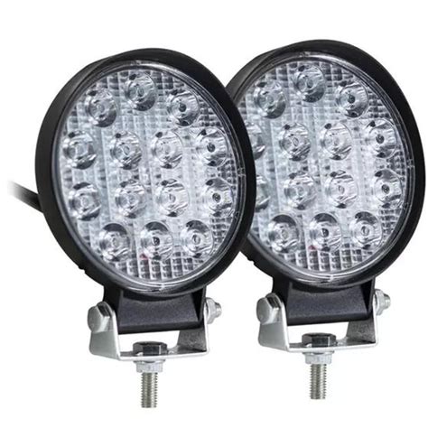 Par Farolete De Milha Led Redondo V V W Jeep Off Road Farol