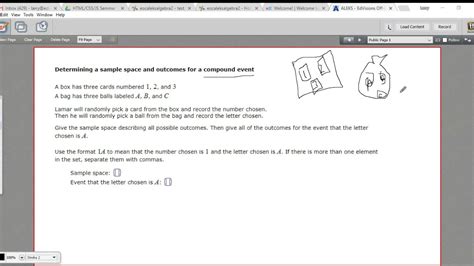 Determining A Sample Space And An Outcome For A Compound Event Youtube