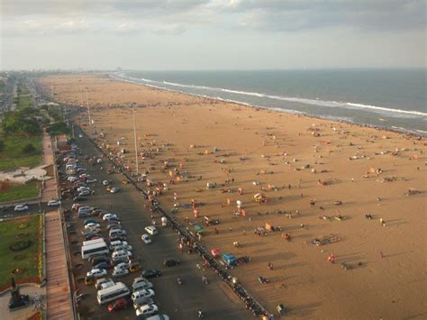Marina Beach from Light House (Chennai (Madras)): | Marina beach