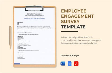 Employee Engagement Survey Template in Pages, Word, PDF, Google Docs ...