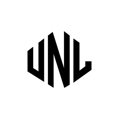 UNL letter logo design with polygon shape. UNL polygon and cube shape ...