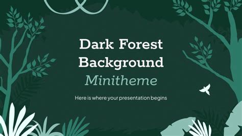 Dark Forest Background Minitheme | Google Slides & PPT