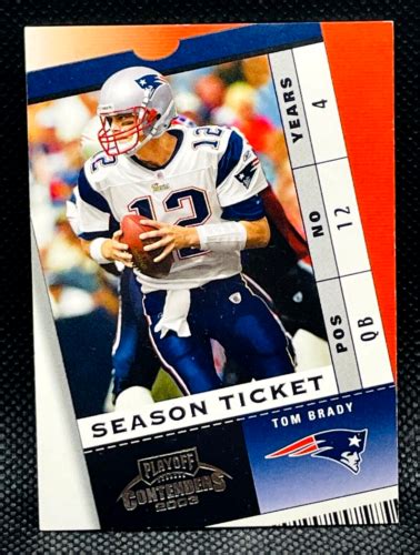 Playoff Contenders Tom Brady Season Ticket Early Patriots