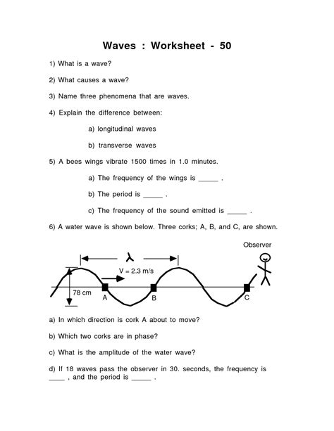 Sound Waves Activity Sheets