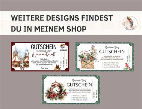 gutschein weihnachten geschenk vorlage zum ausdrucken geschenkidee mit
