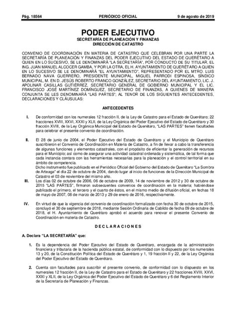 Fillable Online Convenio De Coordinacin Para El Otorgamiento De