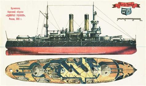 Acorazado Almirante Ushakov 1895 Hundido En La Batalla De Tsushima En 1905 Battleship Navy