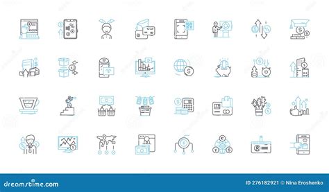 Holding Firm Linear Icons Set Diversified Investments Portfolio