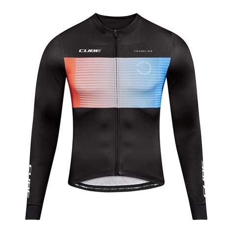 CUBE APPAREL Cube TEAMLINE LS Maillot Homme Black Blue Red Private