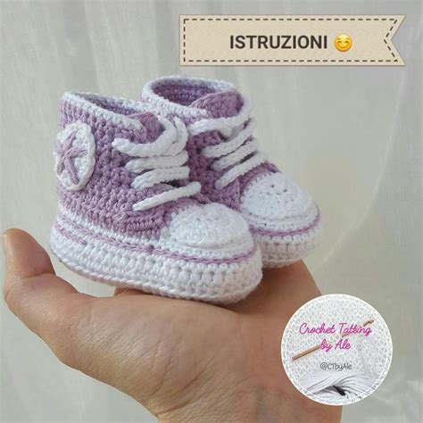 Come Realizzare Scarpine Da Neonato Simil Converse A Uncinetto