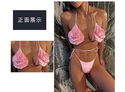 2024 New Bikini Solid Color Triangle Top Long Ties Basic Swimsuit Sexy