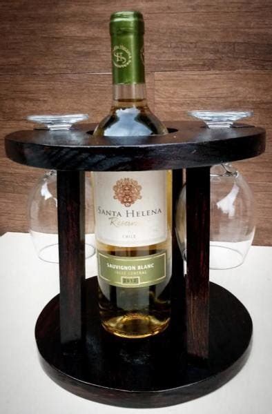 Kit Adega Vertical Sisal Suporte Porta Vinho e Taças MadeiraMadeira