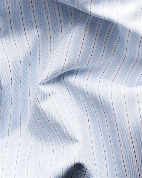 Light Blue Striped Signature Twill Shirt Eton