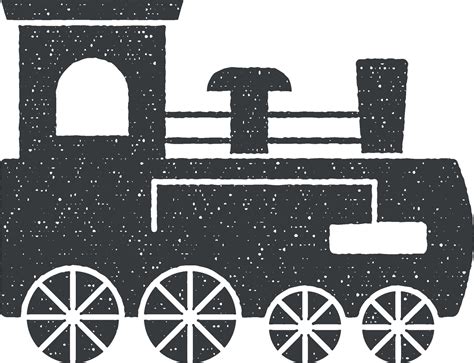 Steam Locomotive Vector Icon Illustration With Stamp Effect 38035840 Vector Art At Vecteezy