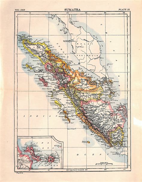 Sumatra, Map of Sumatra, 1892