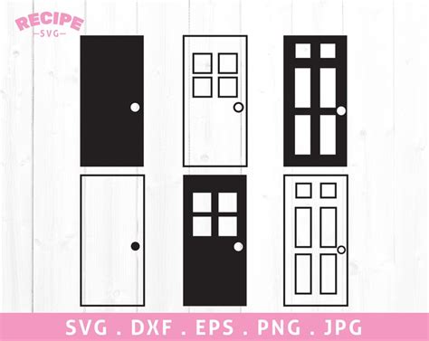 Doors Svg Door Outline Svg Door Png Window Svg Doors Etsy