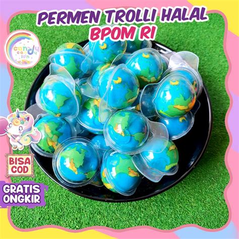 Jual Permen Halal Trolli Planet Gummy Isi Selai Permen Viral Halal