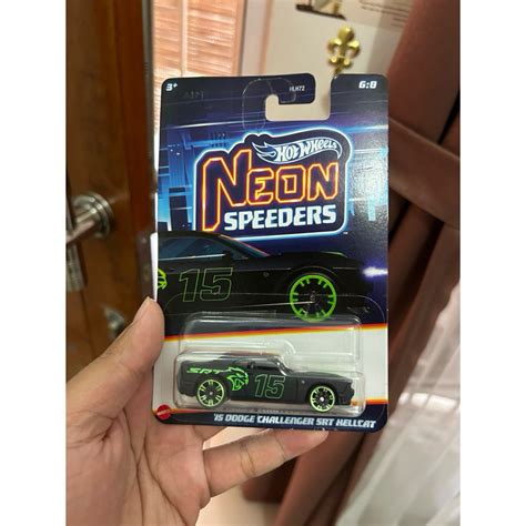 Jual Hot Wheels Neon Speeders Dodge Challenger Srt Hellcat Shopee