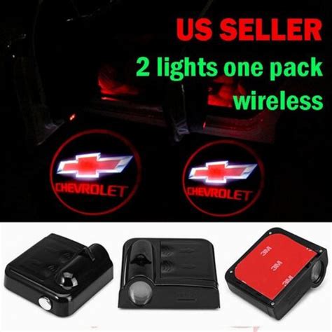 X Wireless Chevrolet Red Ghost Shadow Projector Logo Led Courtesy Door