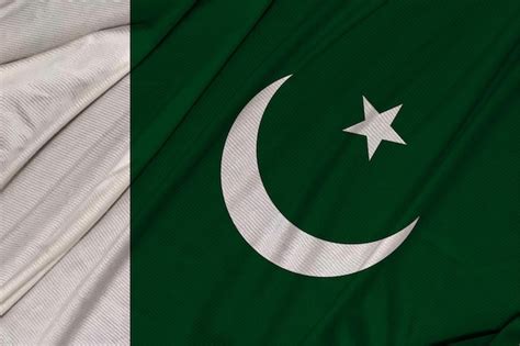 Pakist N Bandera Ondeante Con Textura D Realista Foto Premium