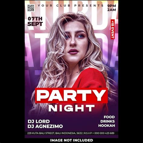 Free Psd Night Party Flyer Social Media Template