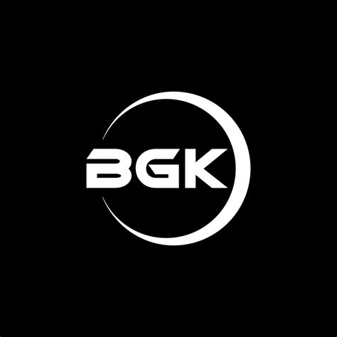 diseño de logotipo de letra bgk en ilustración logotipo vectorial