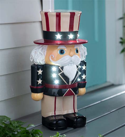 Indooroutdoor Lighted Uncle Sam Shorty Statue Plow And Hearth