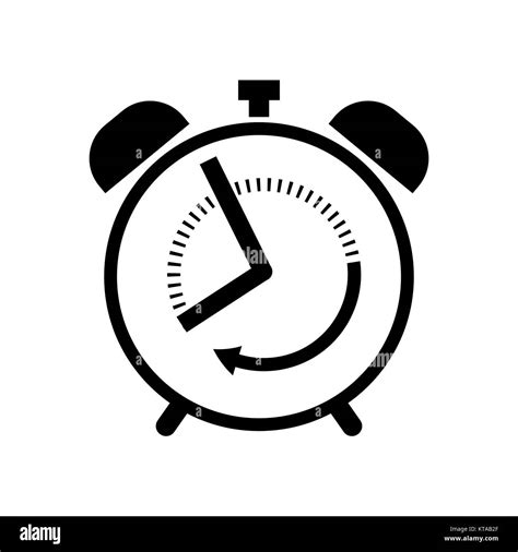 Icono De La L Nea De Reloj Alarma Signo Del Vector De Esquema Imagen