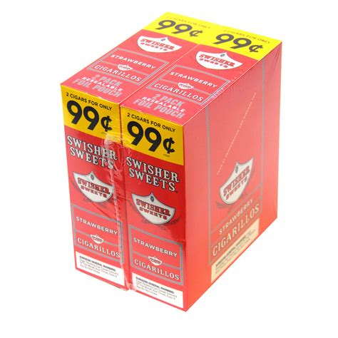 Swisher Sweets Strawberry Cigarillos 99 Cent Pre Priced 30 Packs Of