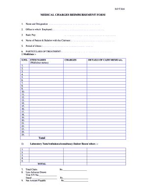 Medical Reimbursement Form Hp Fill Online Printable Fillable Blank