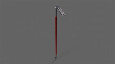 3D Model PBR Crowbar V1Red VR AR Low Poly CGTrader